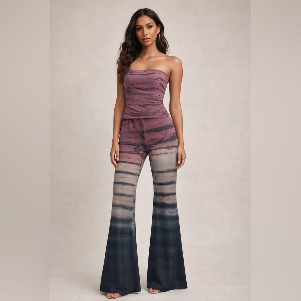 Hard Tail Purple and Blue Flare Yoga Pants. Dance pants.